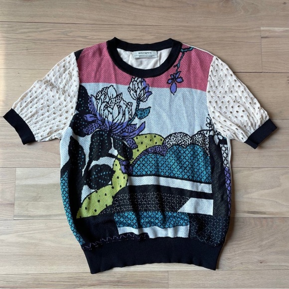 Anthropologie Aldomartins Floral Print Sweater / M - Picture 4 of 10